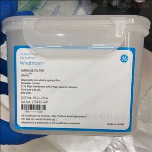 9911-1304Whatman Uniflo非灭菌PTFE针头式滤器0.45um